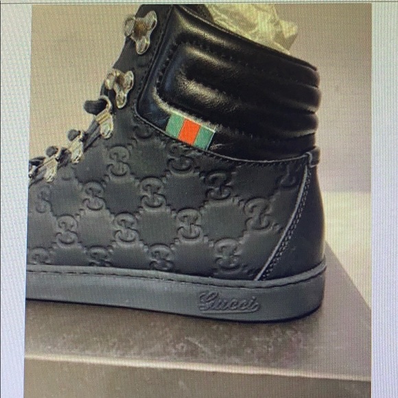 Gucci Mens Guccissima black sneaker - Picture 1 of 7